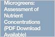 PDF Microgreens Assessment of Nutrient